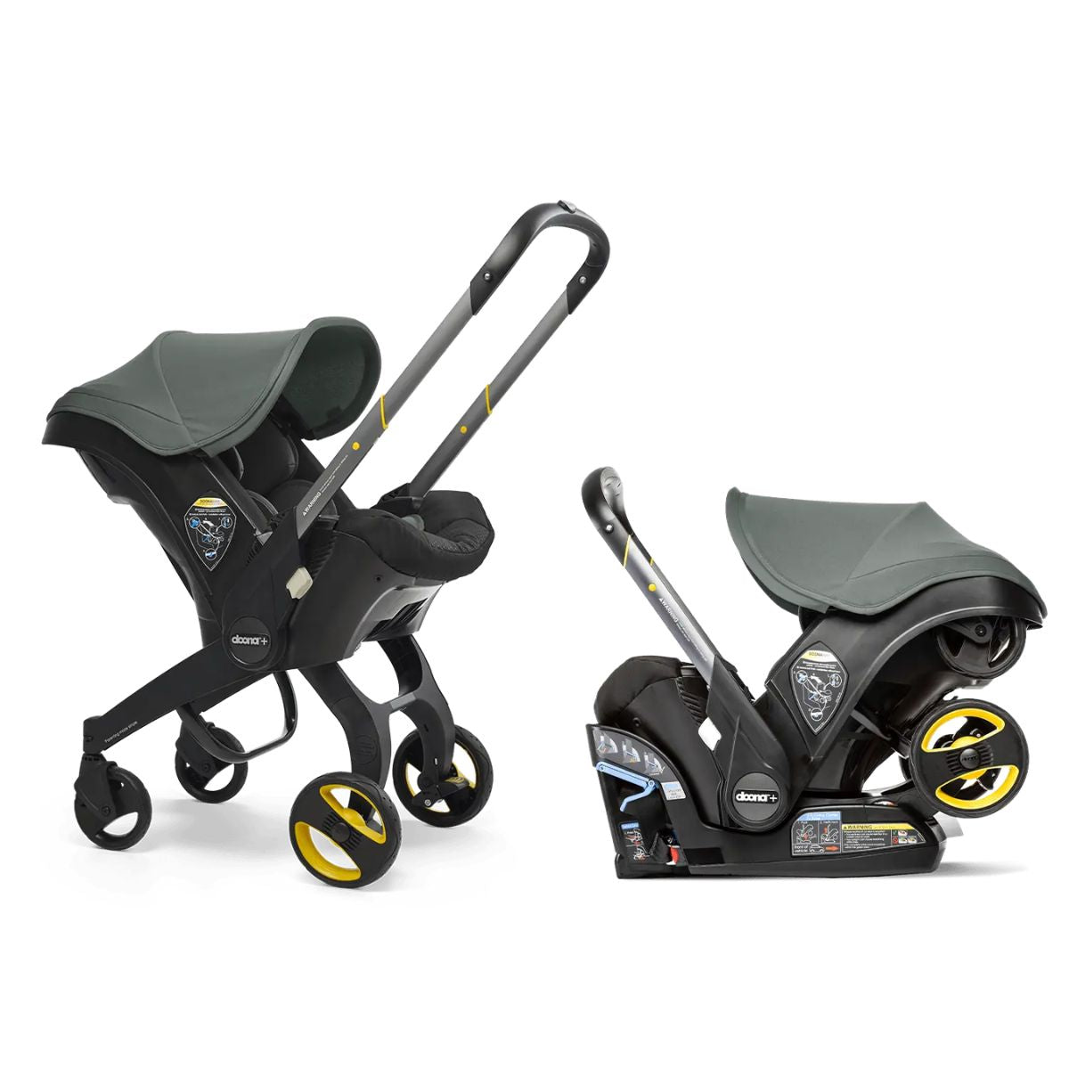 Doona Infant Car Seat & Stroller Travel System - Slate Green on Luna Baby Store Miami