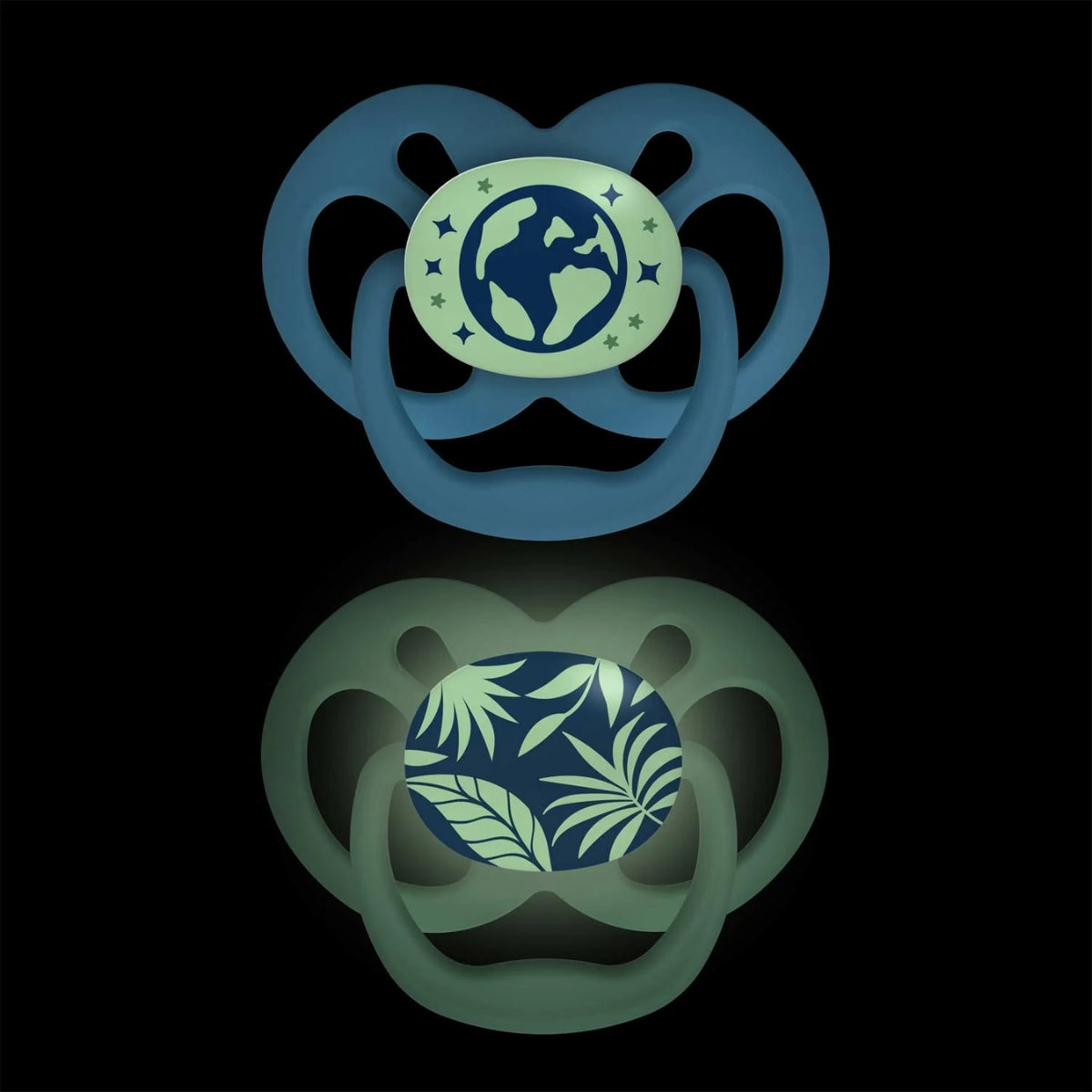Dr. Brown’s Advantage Glow-in-the-Dark Pacifiers 6-18M Pack of 2 Blue Nature on Luna Baby Store Miami