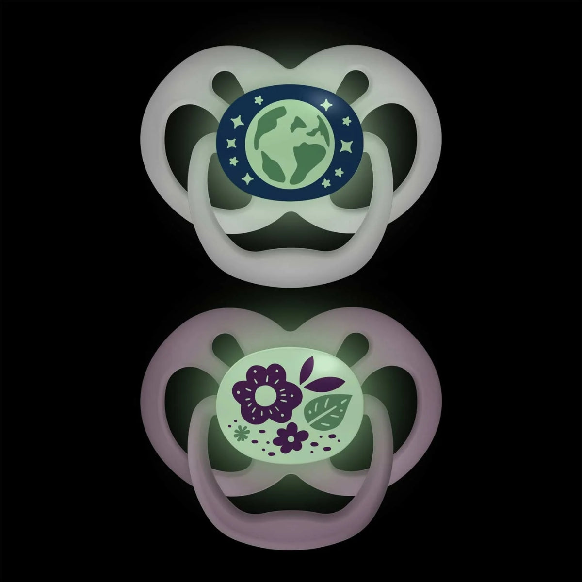 Dr. Brown’s Advantage Glow-in-the-Dark Pacifiers 6-18M Pack of 2 Purple Nature on Luna Baby Store Miami