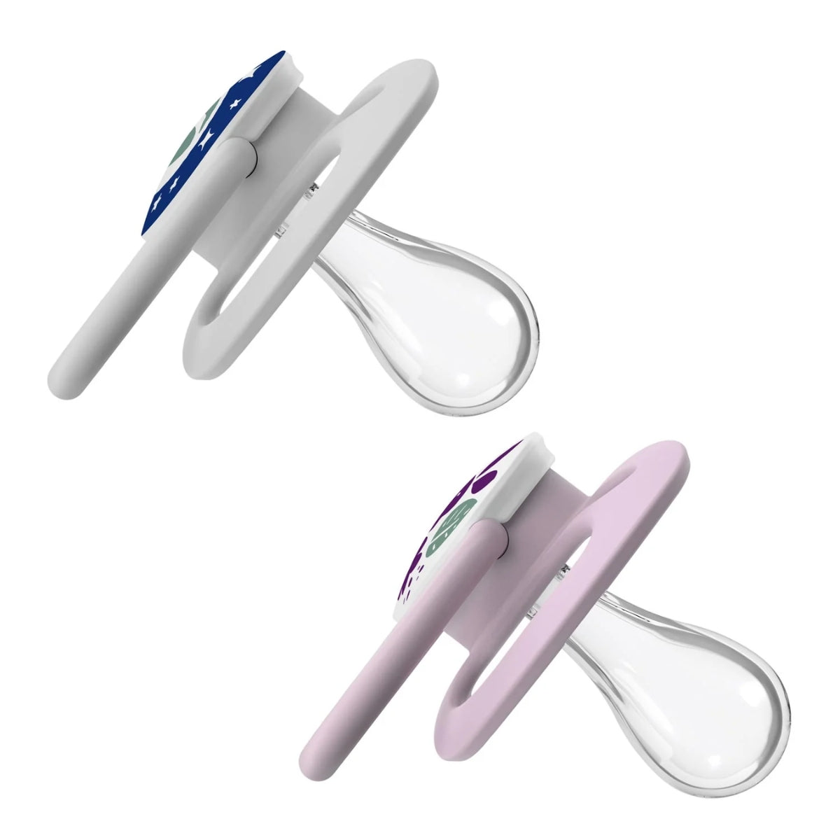 Dr. Brown’s Advantage Glow-in-the-Dark Pacifiers 6-18M Pack of 2 Purple Nature