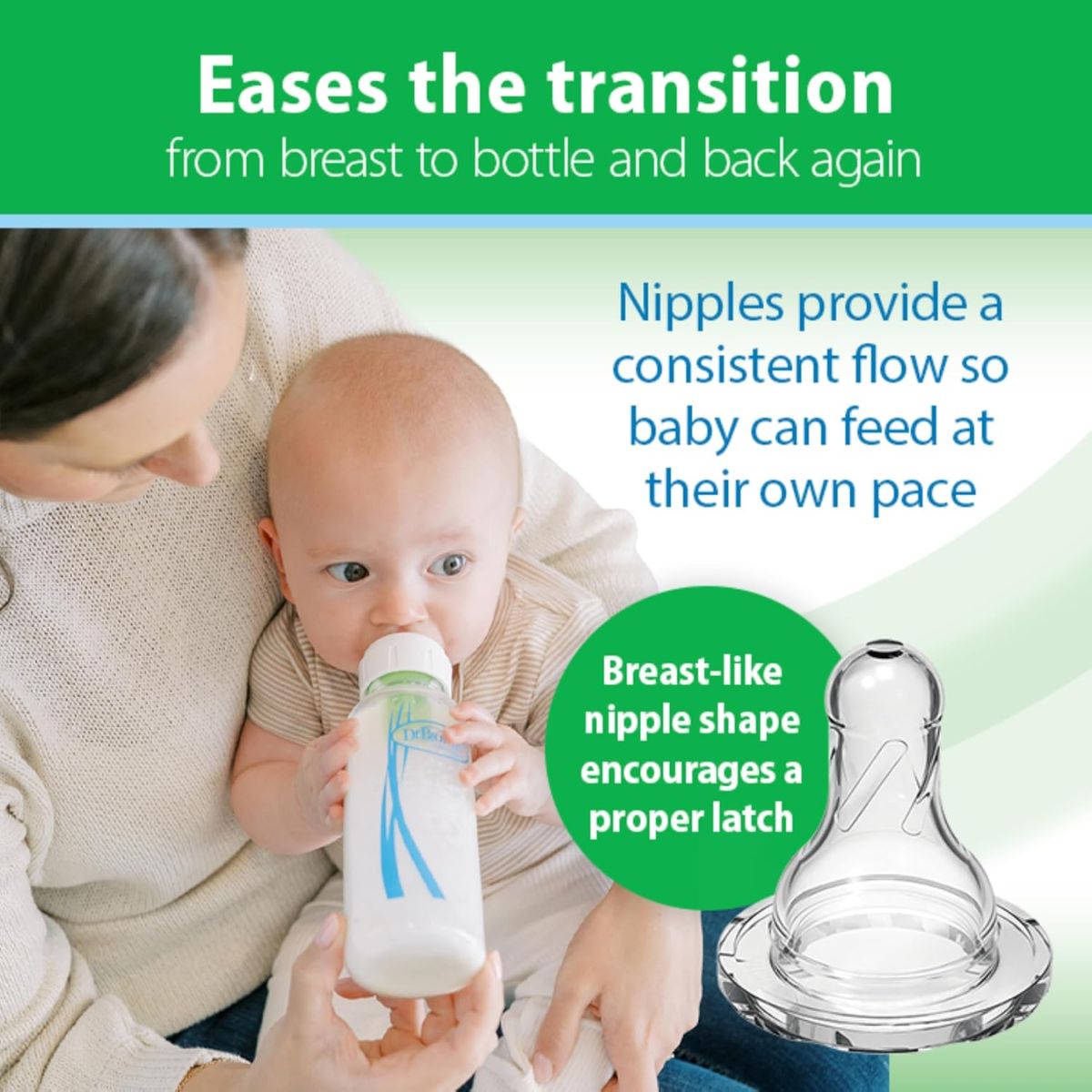 Dr. Brown's - 8Oz Options+ Glass Narrow Baby Bottle, 1Pk