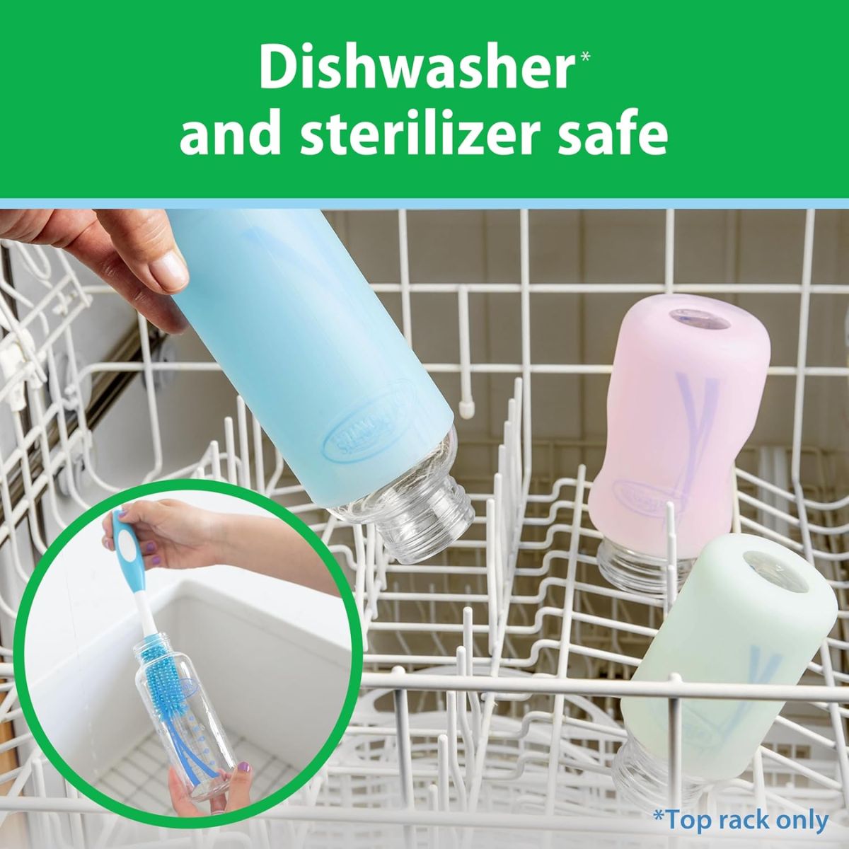 Dr. Brown's - 8Oz Options+ Glass Narrow Baby Bottle, 1Pk