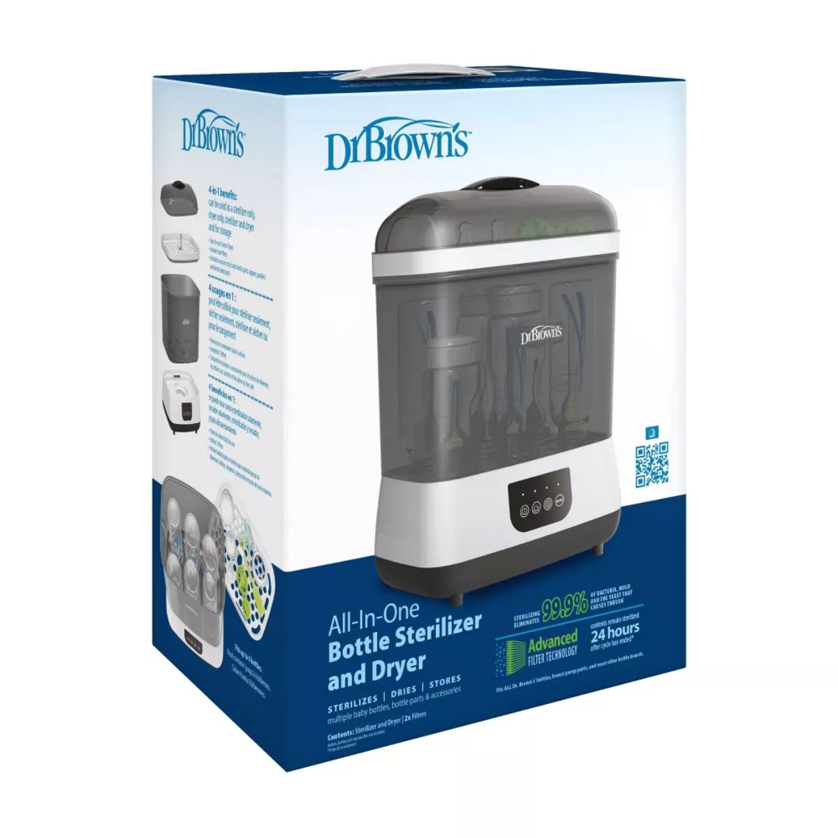 Dr. Brown's All-in-One Sterilizer & Dryer for Baby Bottles and Newborn Essentials on Luna Baby Store Miami