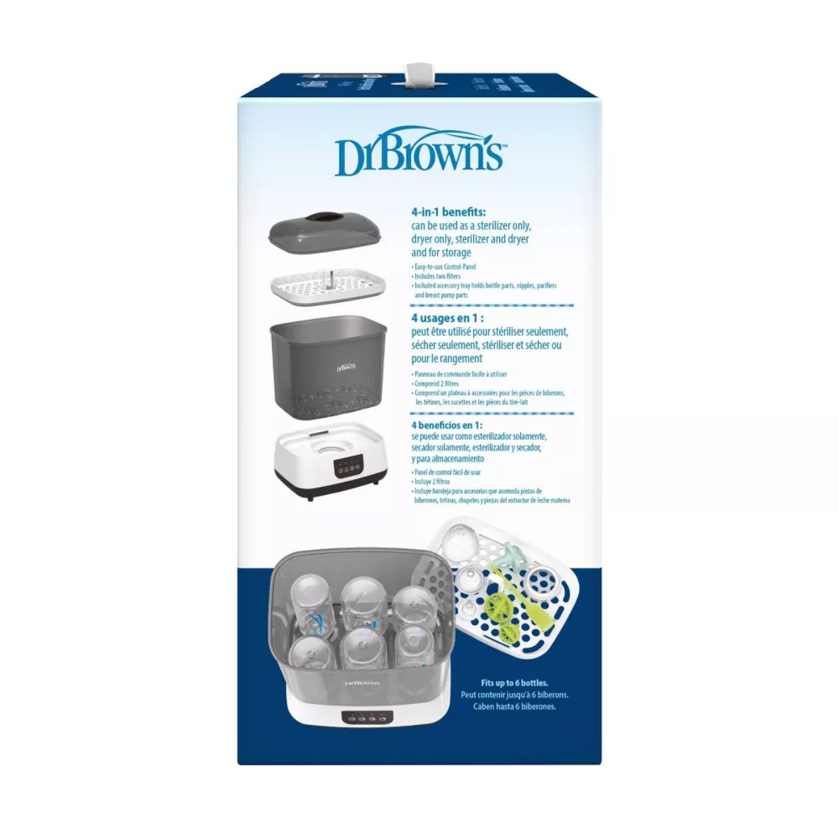 Dr. Brown's All-in-One Sterilizer & Dryer for Baby Bottles and Newborn Essentials on Luna Baby Store Miami