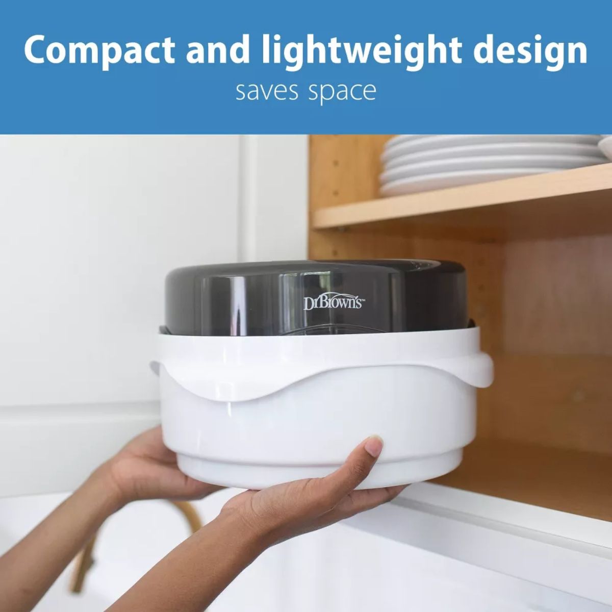 Dr. Brown's Baby Bottle Microwave Steam Sterilizer - Compact for Home & Travel