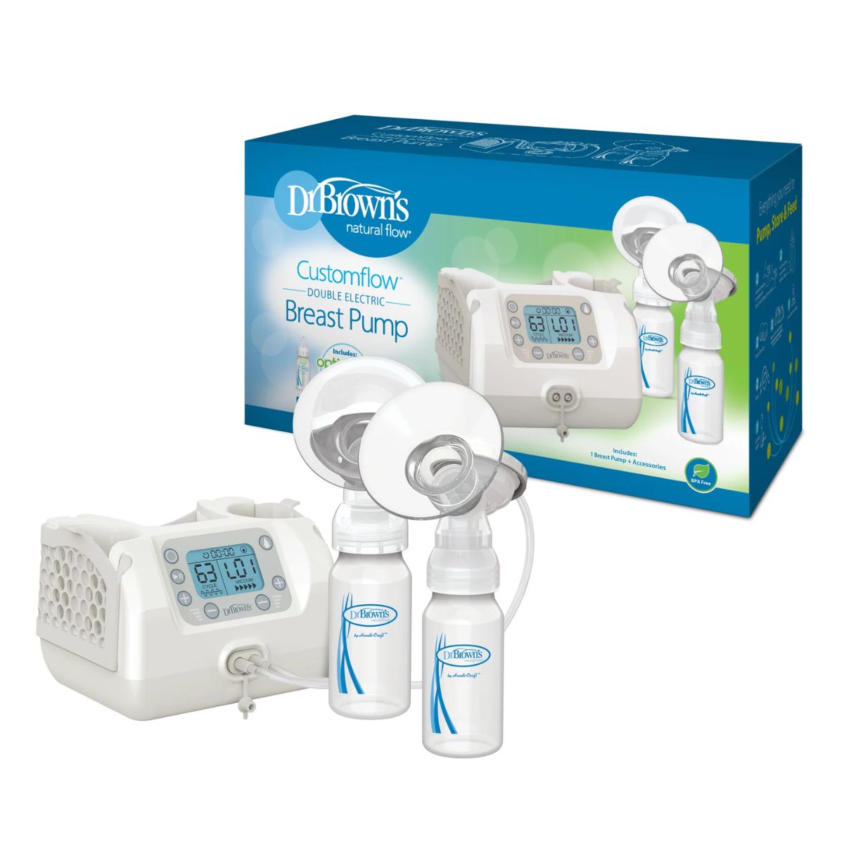Dr. Brown’s Customflow Double Electric Breast Pump on Luna Baby Store Miami