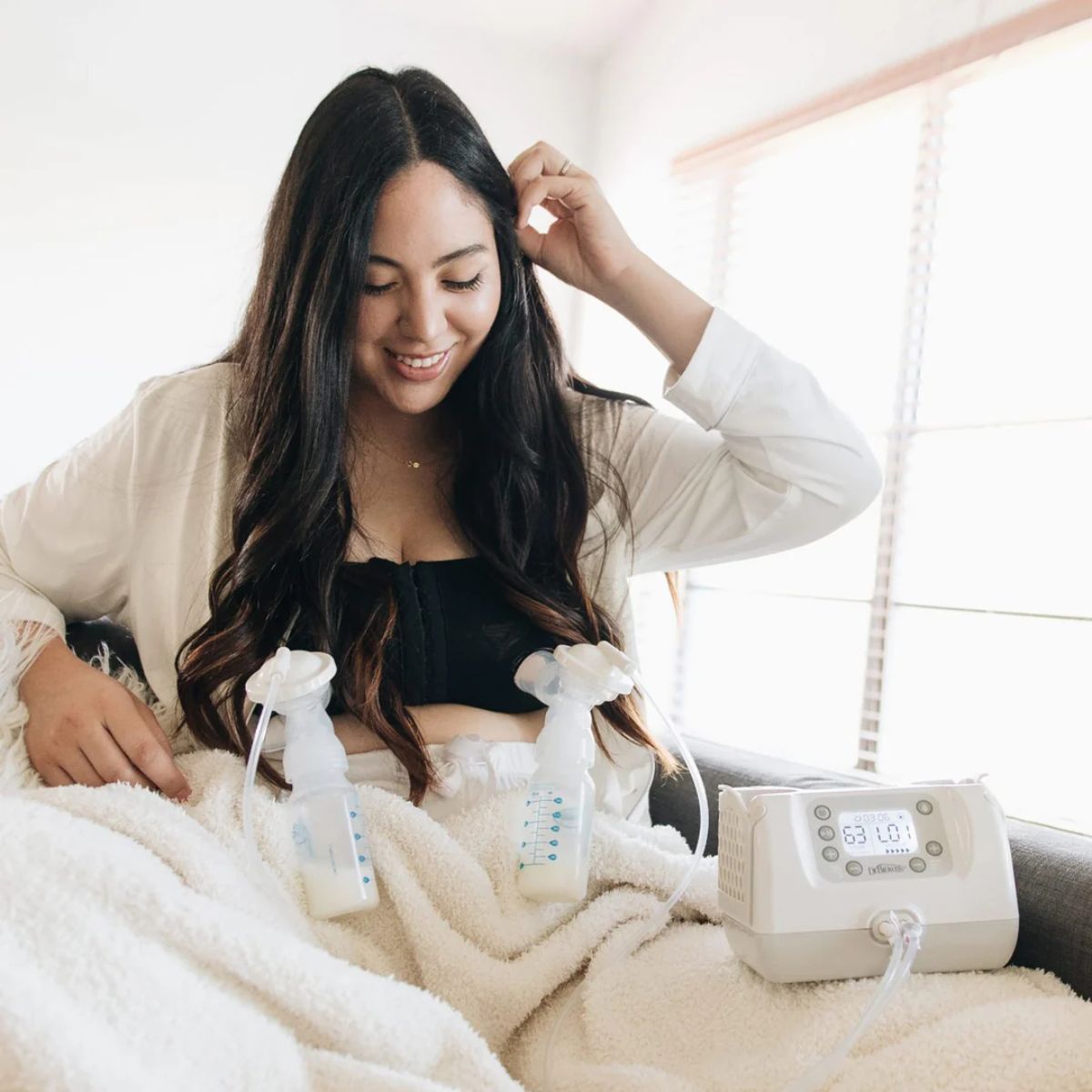 Dr. Brown’s Customflow Double Electric Breast Pump on Luna Baby Store Miami