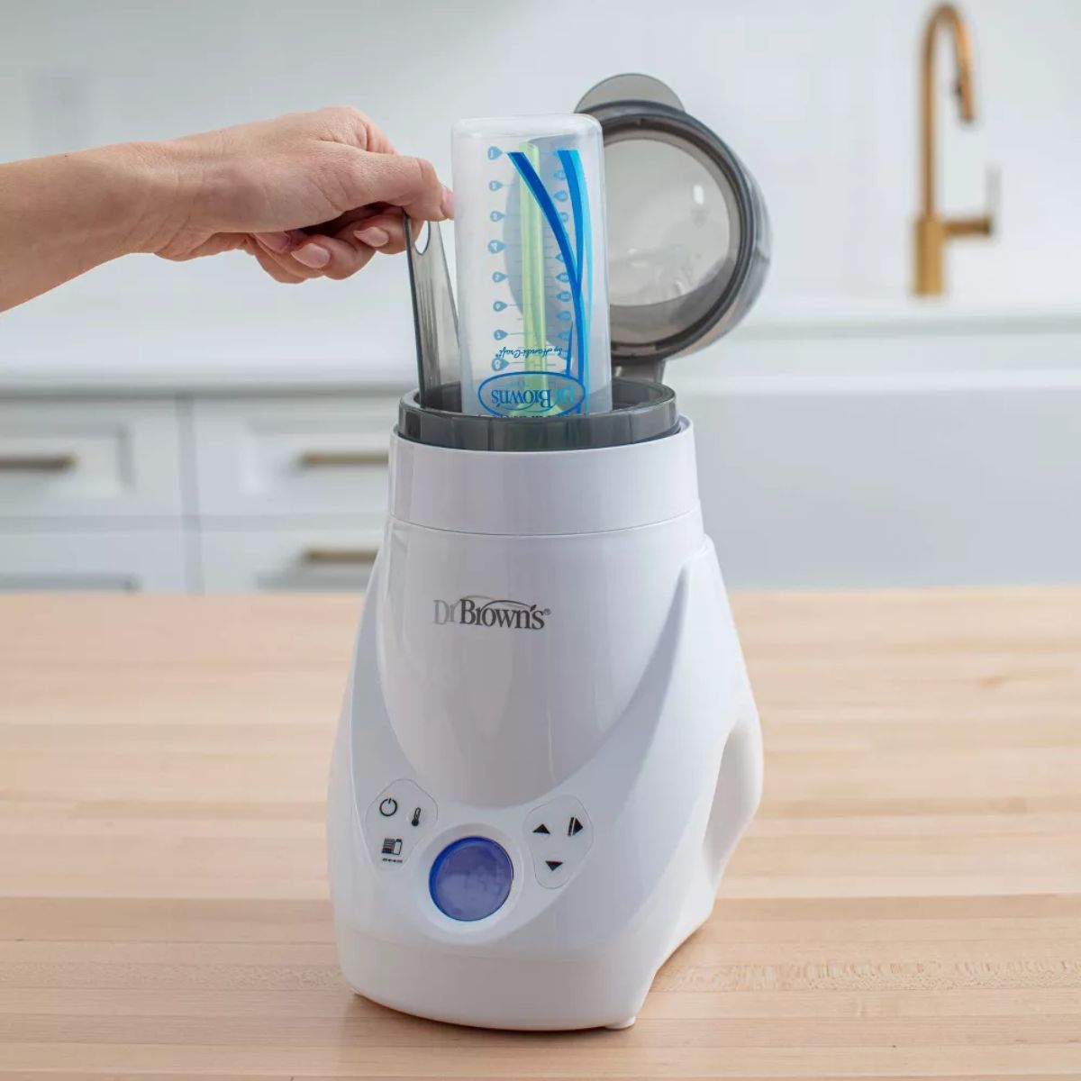 Dr. Brown's Deluxe Baby Bottle Warmer & Sterilizer - White on Luna Baby Store Miami