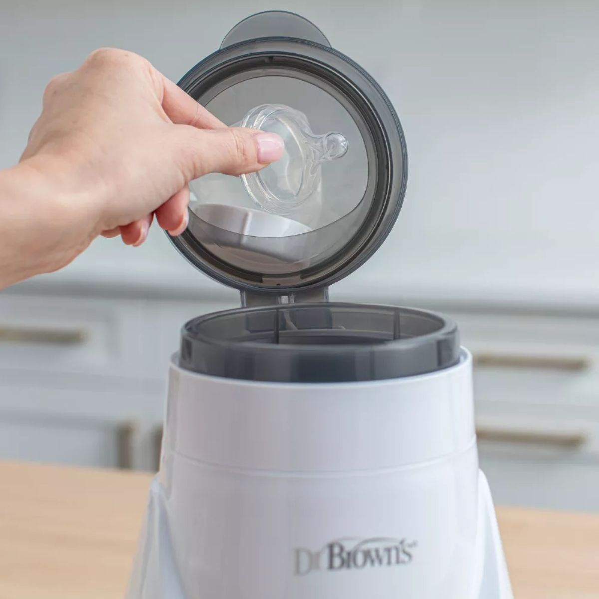 Dr. Brown's Deluxe Baby Bottle Warmer & Sterilizer - White - 2-in-1 Warming & Sterilizing