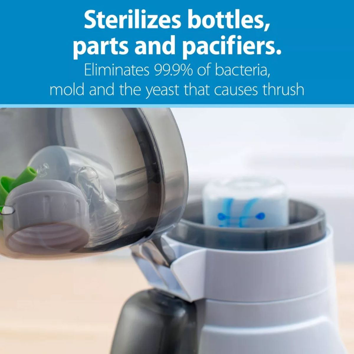 Dr. Brown's Deluxe Baby Bottle Warmer & Sterilizer - White on Luna Baby Store Miami