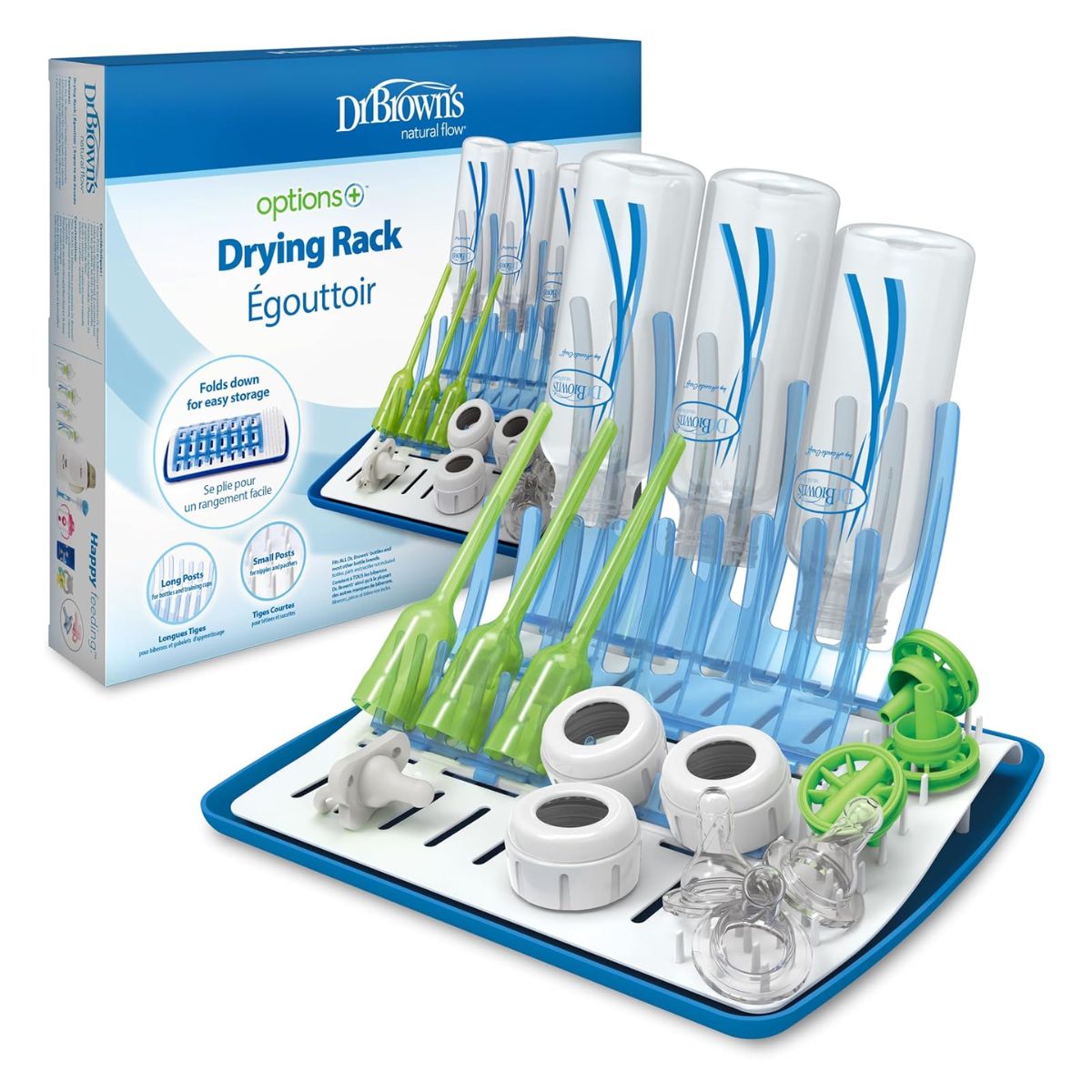 Dr. Brown's Natural Flow Folding Drying Rack on Luna Baby Store Miami