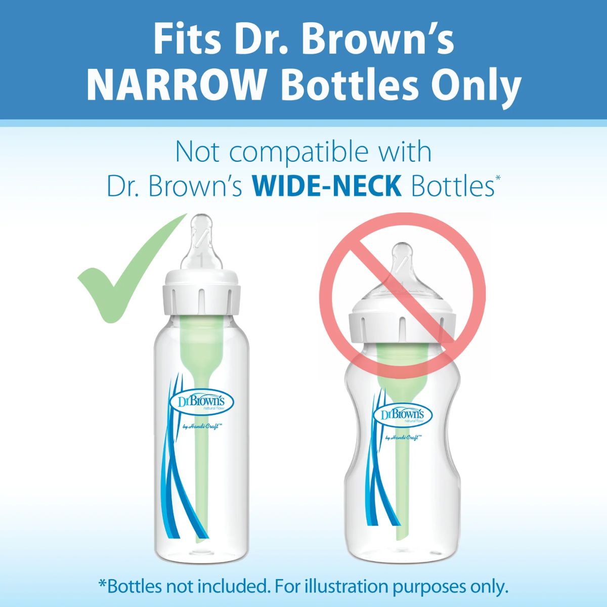 Dr. Brown’s Natural Flow Narrow Baby Bottle Silicone Nipple 2-Pack