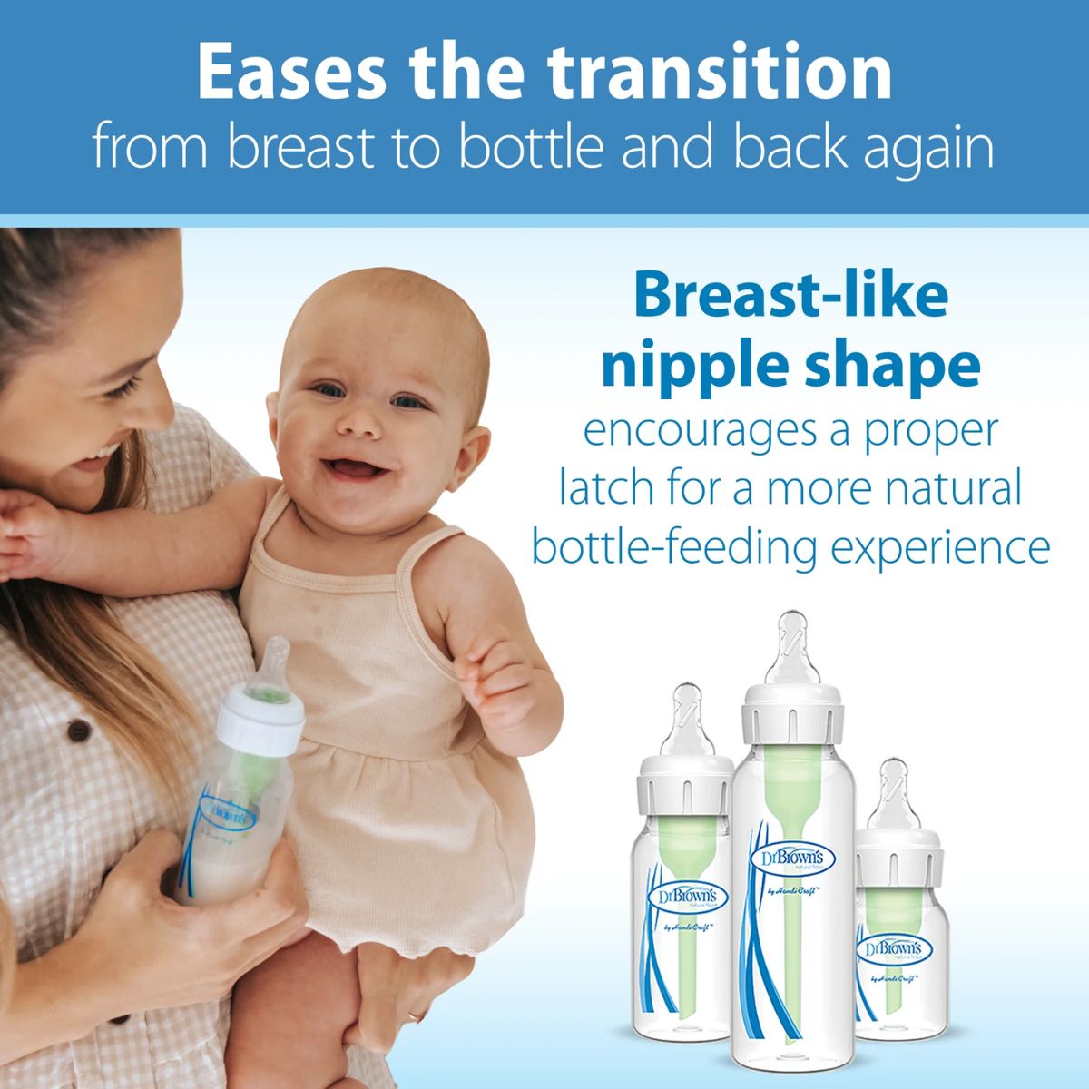 Dr. Brown’s Natural Flow Narrow Baby Bottle Silicone Nipple 2-Pack