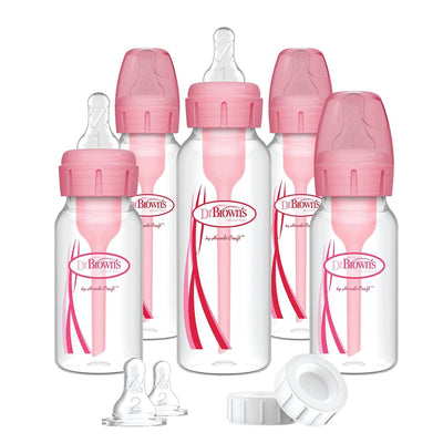 Dr. Brown’s Options+ Anti-Colic Newborn Narrow Baby Bottle Gift Set Pink - 0m+