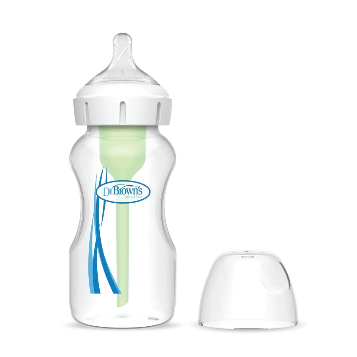 Dr. Brown’s Options+ Wide-Neck Baby Bottle 9 oz, 0m+ - Level 1 on Luna Baby Store Miami