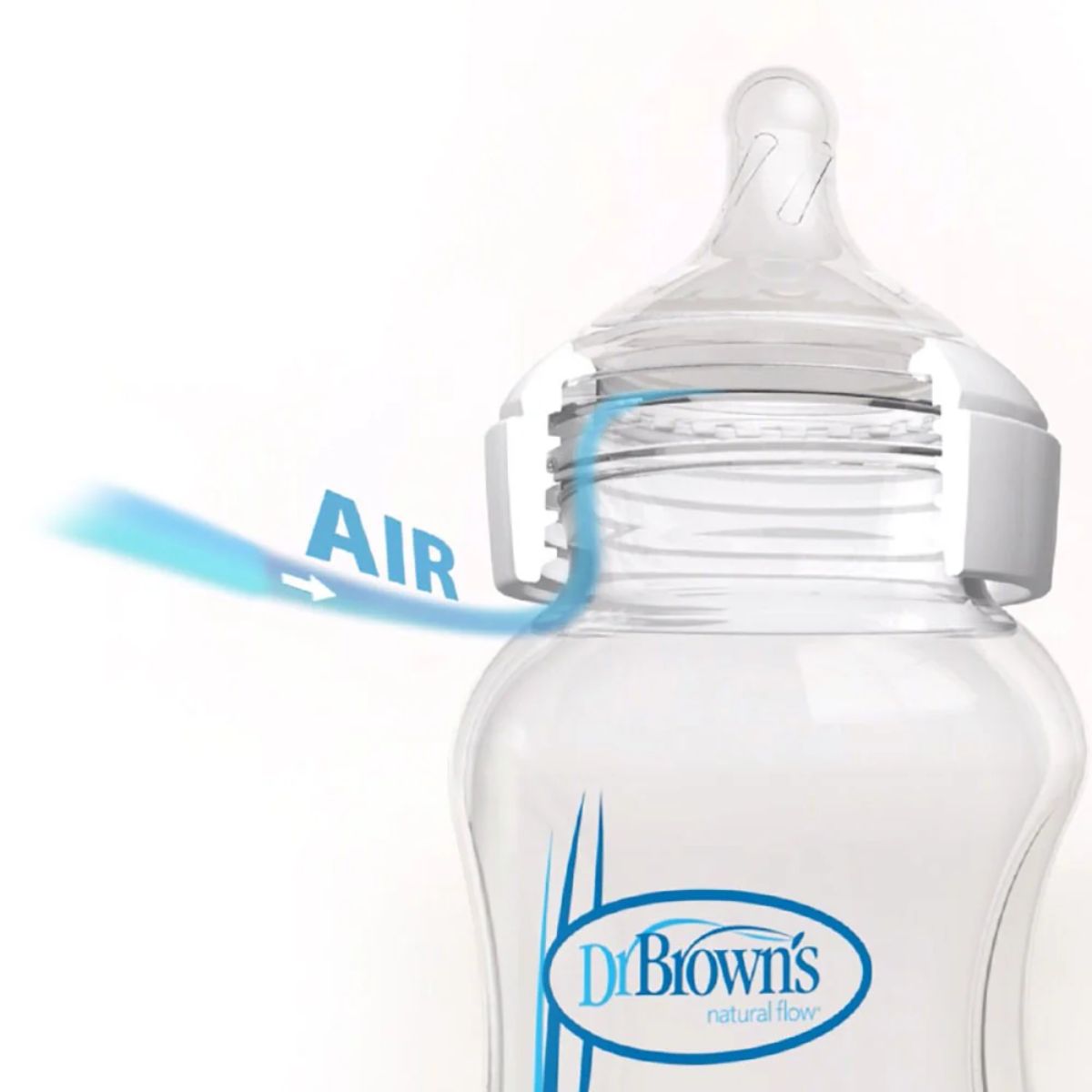 Dr. Brown’s Options+ Wide-Neck Baby Bottle 9 oz, 0m+ - Level 1 - Grows With Baby