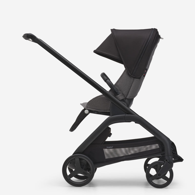 Dragonfly Bassinet And Seat Stroller - Black/Grey Melange/Canopy Black