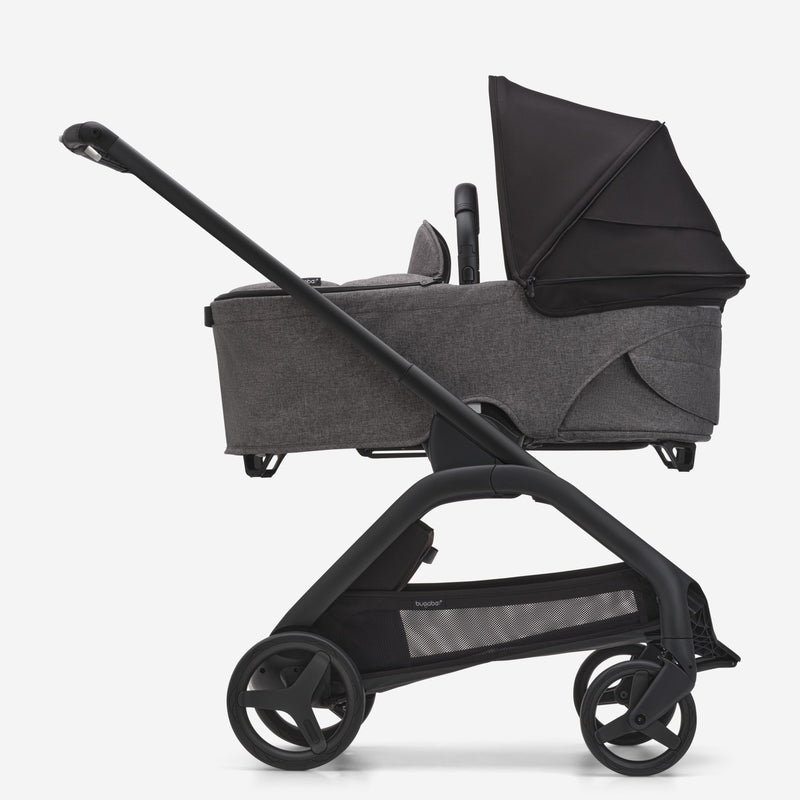 Bugaboo Dragonfly Bassinet And Seat Stroller - Black/Grey Melange/Canopy Black