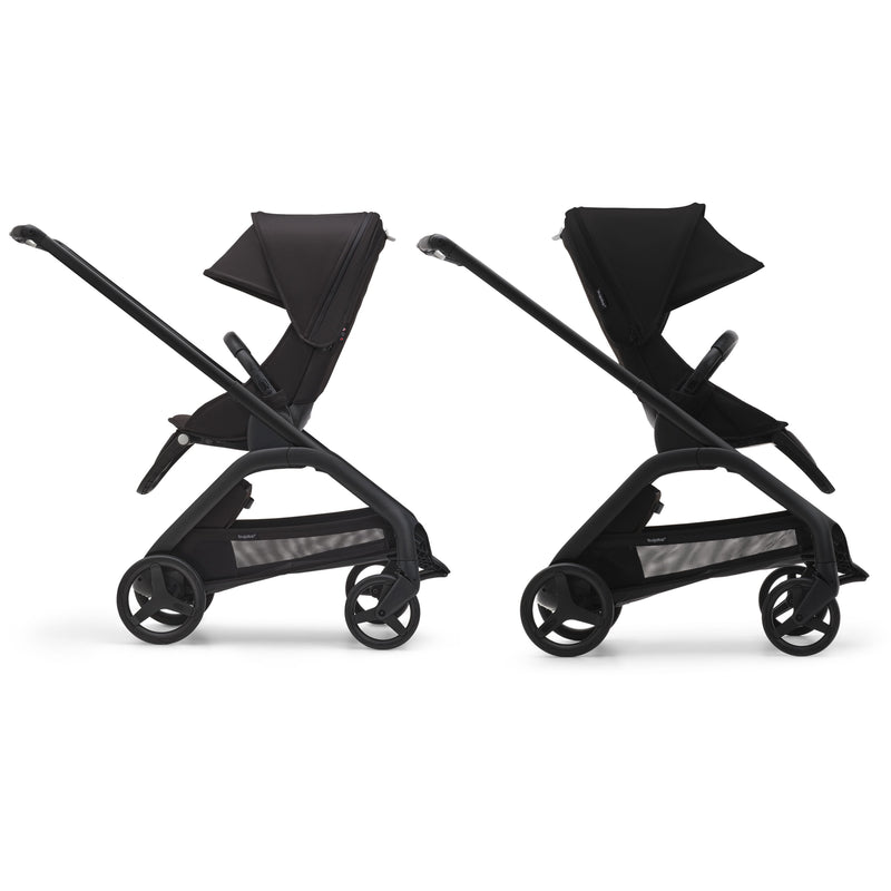 Dragonfly Bassinet And Seat Stroller - Black/Grey Melange/Canopy Grey Melange