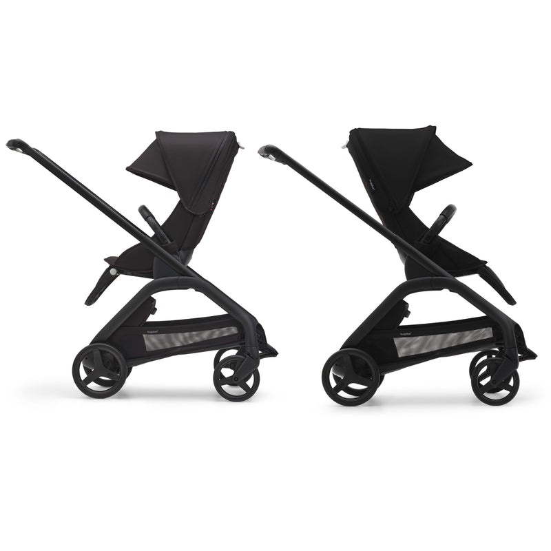 Bugaboo Dragonfly Bassinet And Seat Stroller - Black/Black/Canopy Grey Melange