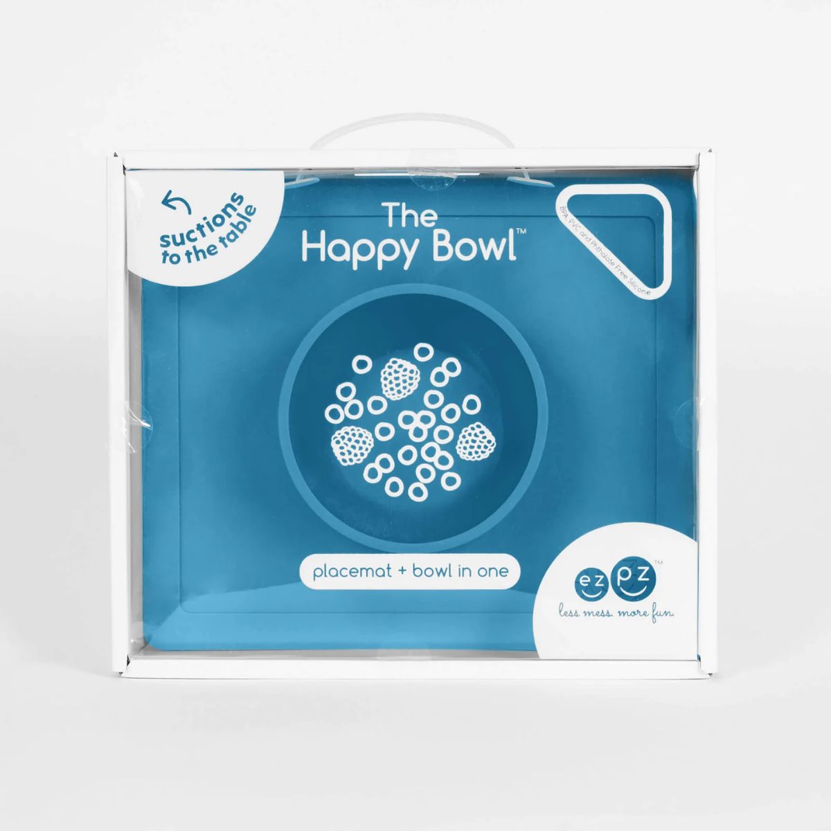 EZPZ Happy Bowl - Blue on Luna Baby Store Miami