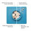 EZPZ Happy Bowl - Blue on Luna Baby Store Miami
