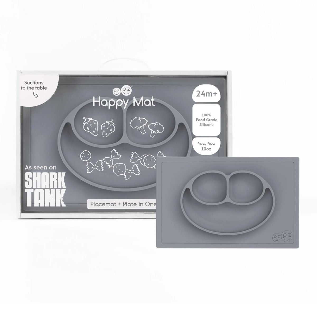 EZPZ Happy Mat - Grey on Luna Baby Store Miami