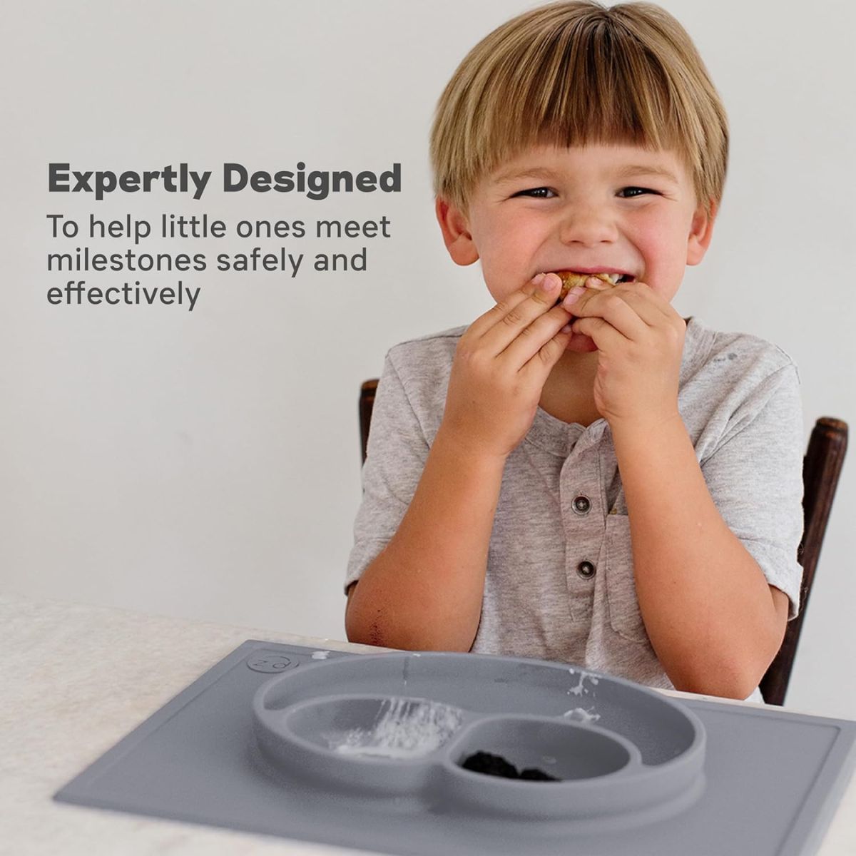 EZPZ Happy Mat - Grey on Luna Baby Store Miami