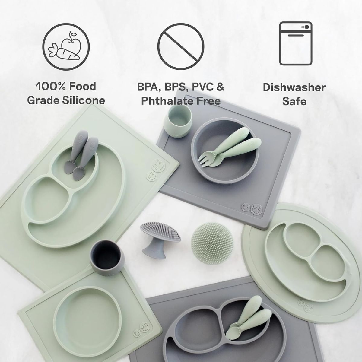 EZPZ Happy Mat - Grey on Luna Baby Store Miami