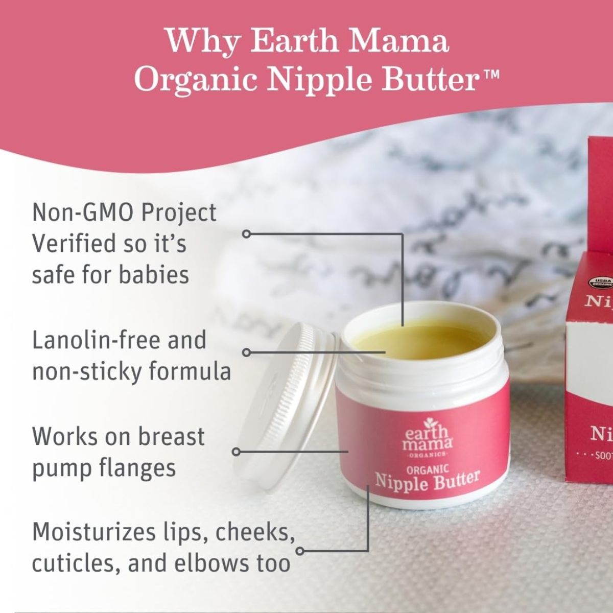 Earth Mama Organic Nipple Butter - 2 oz