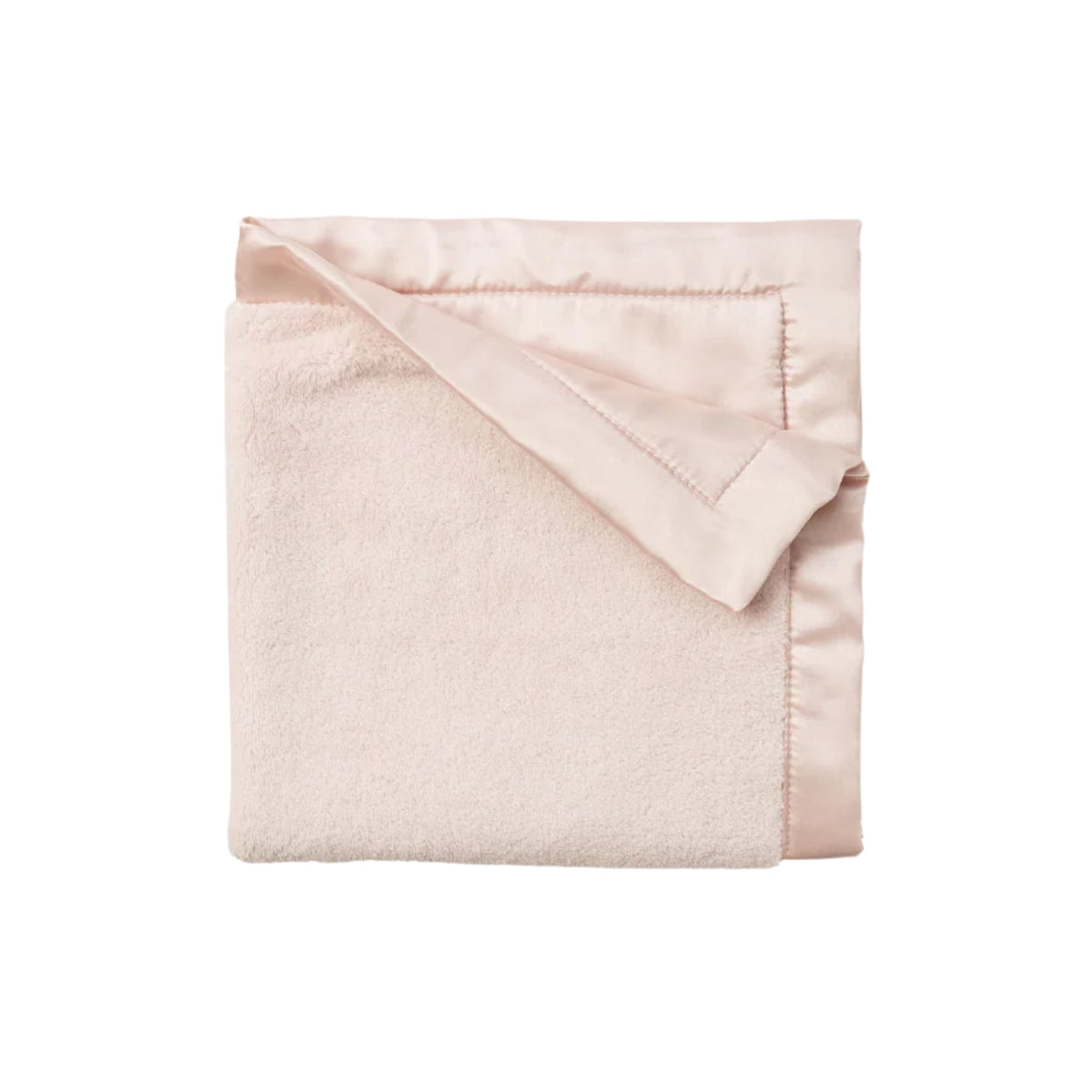 Elegant Baby Satin Flannel Fleece Baby Security Blanket - Pale Pink