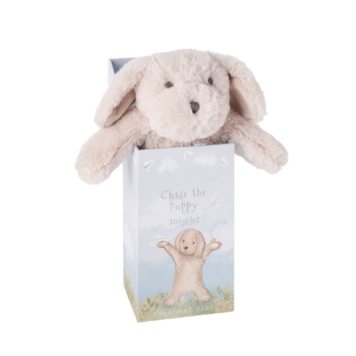 Elegant Baby Chase the Puppy Snuggler Plush Security Blanket w/ Gift Box on Luna Baby Store Miami