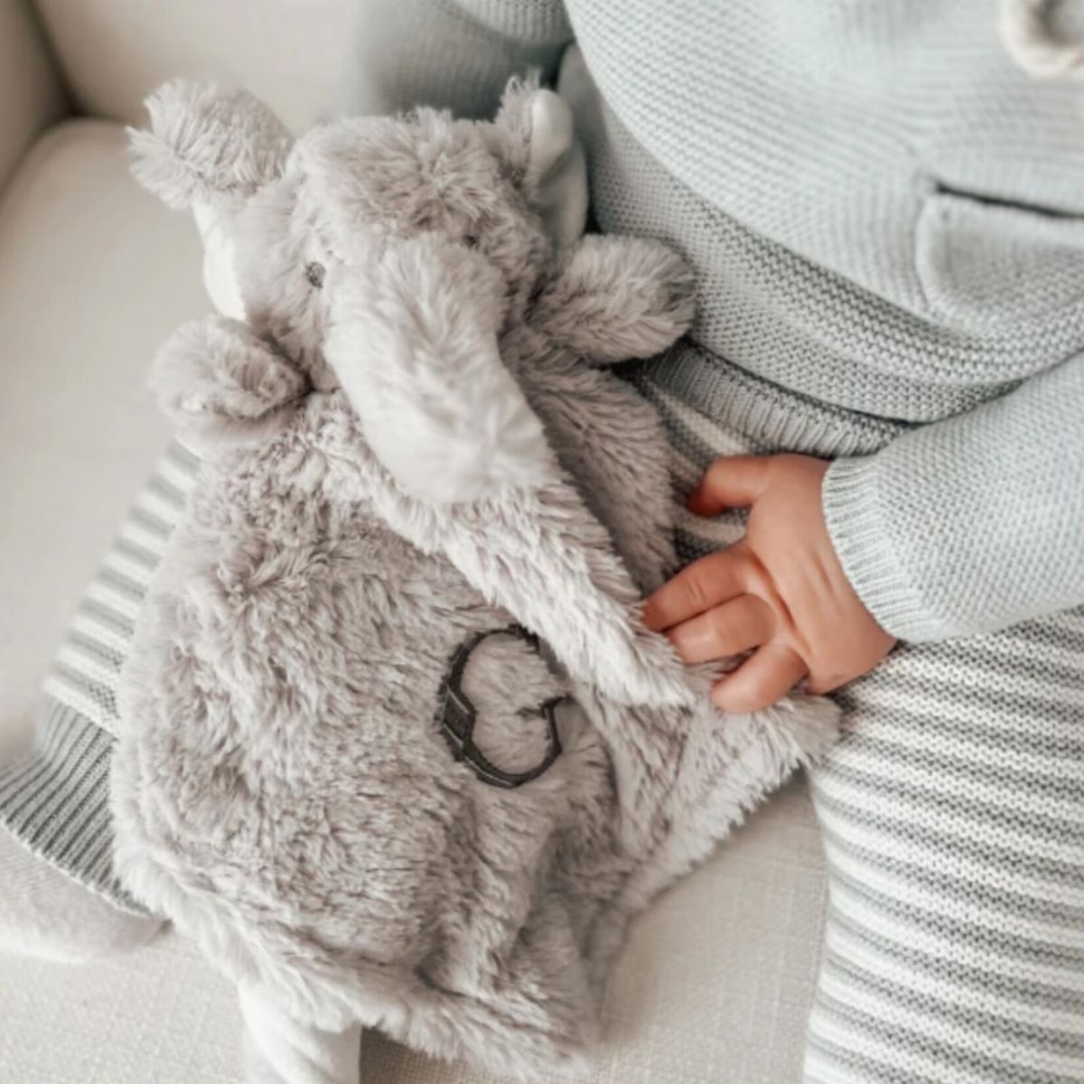 Elegant Baby Elephant Baby Security Blanket on Luna Baby Store Miami