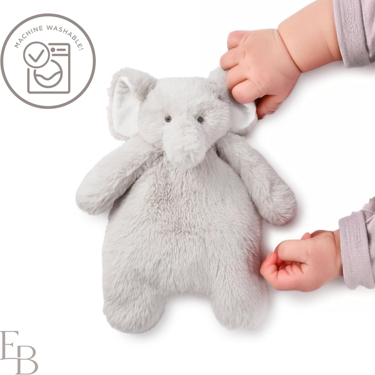 Elegant Baby Lucky the Elephant Snuggler Plush Security Blanket w/ Gift Box