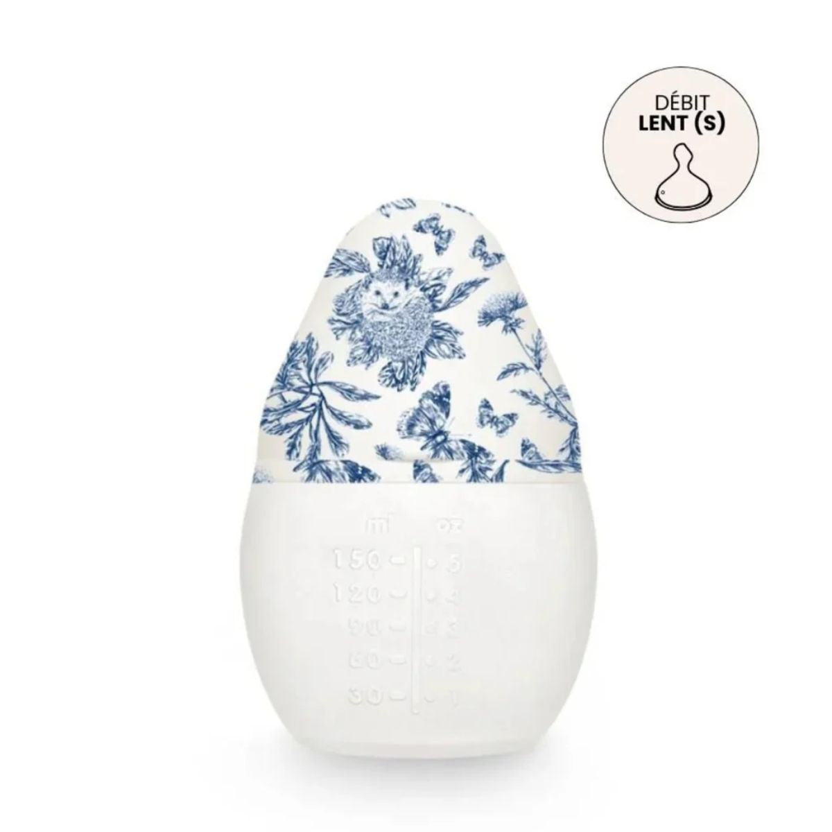 Élhée Baby Bottle 150ml Tartine et Chocolat Toile de Jouy Blue 0M+