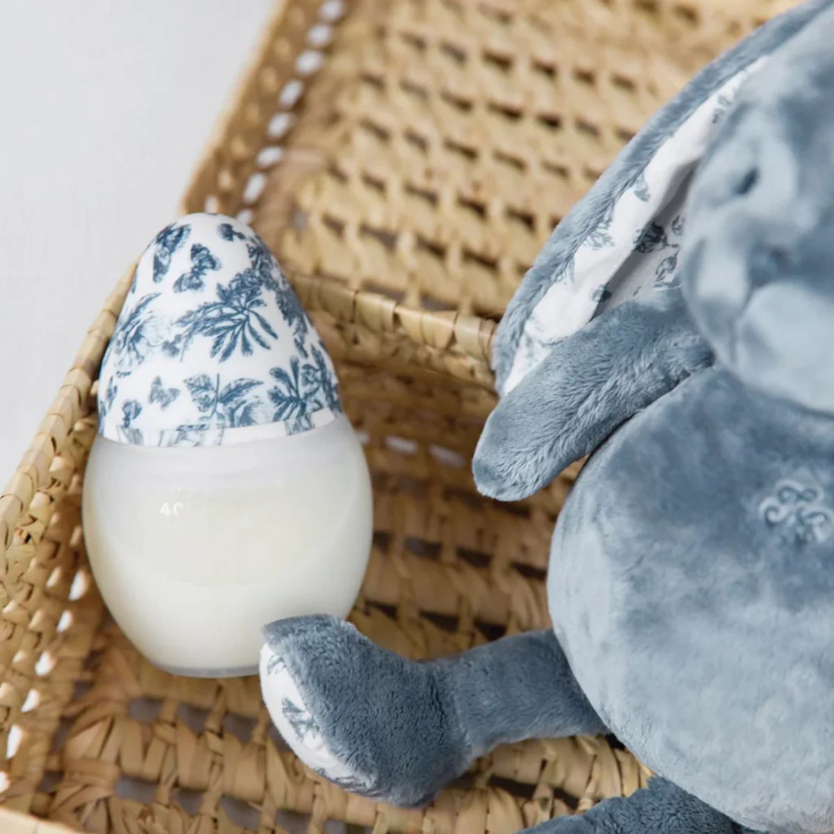 Élhée Baby Bottle 240ml Tartine et Chocolat Toile de Jouy Blue 0M+