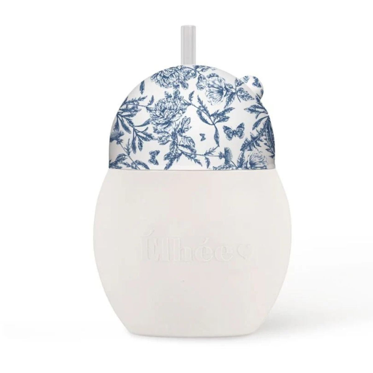 Élhée Weighted Straw Cup Tartine et Chocolat Toile de Jouy Blue 240 ml 9M+