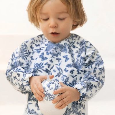 Élhée Weighted Straw Cup Tartine et Chocolat Toile de Jouy Blue 240 ml 9M+