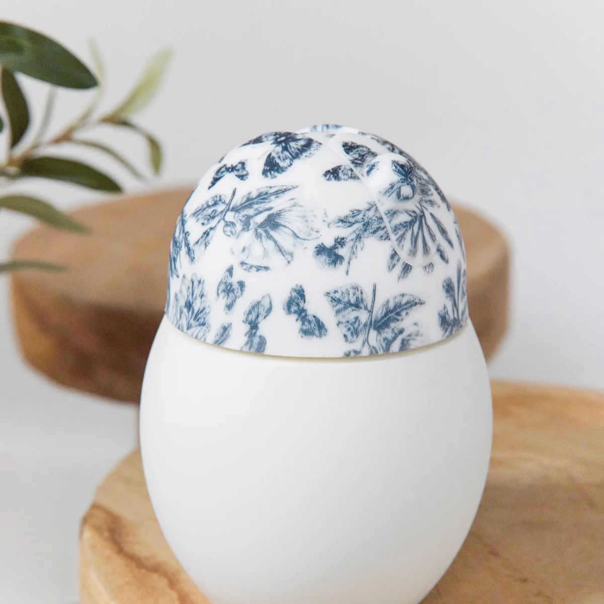 Élhée Weighted Straw Cup Tartine et Chocolat Toile de Jouy Blue 240 ml 9M+