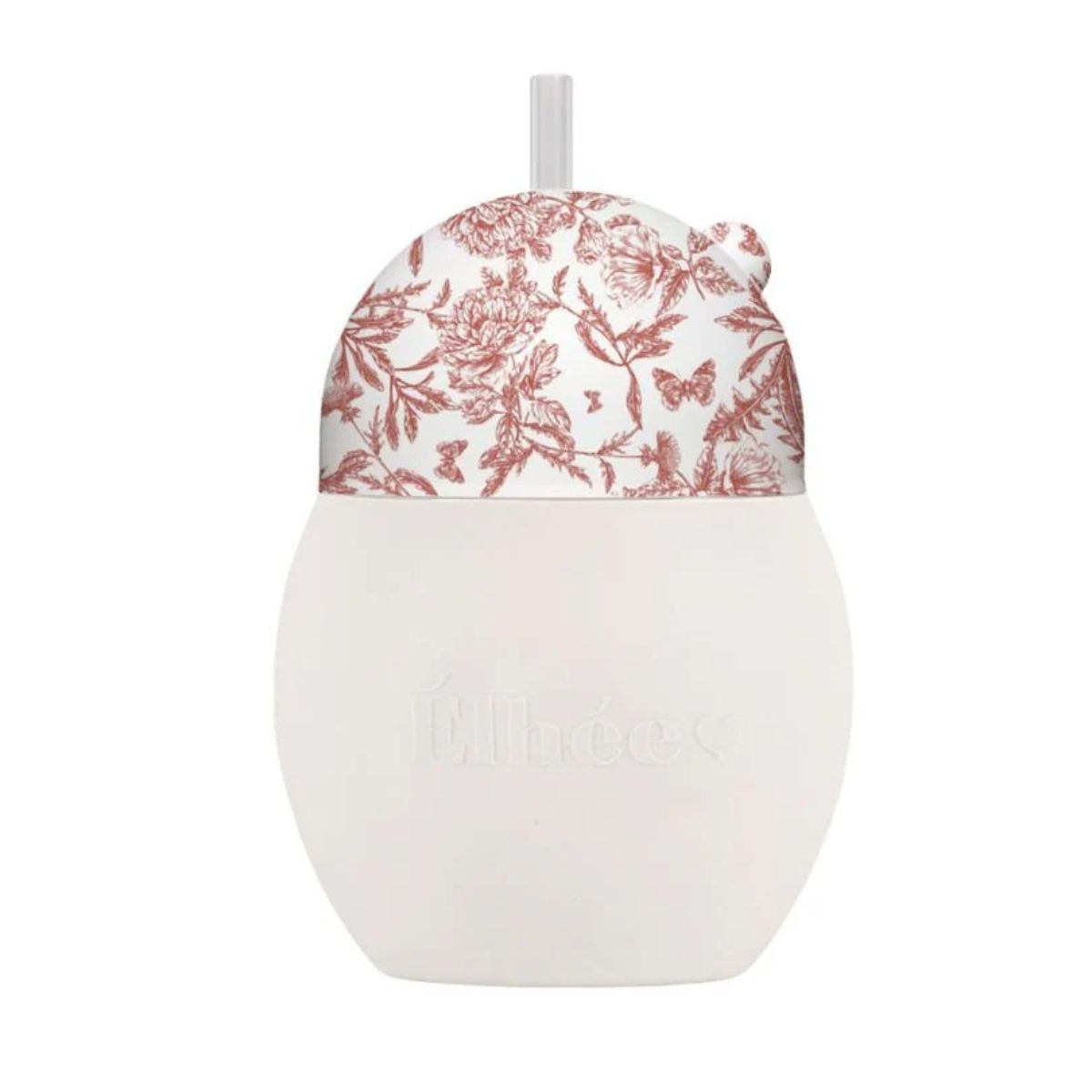 Élhée Weighted Straw Cup Tartine et Chocolat Toile de Jouy Terracotta 240 ml 9M+