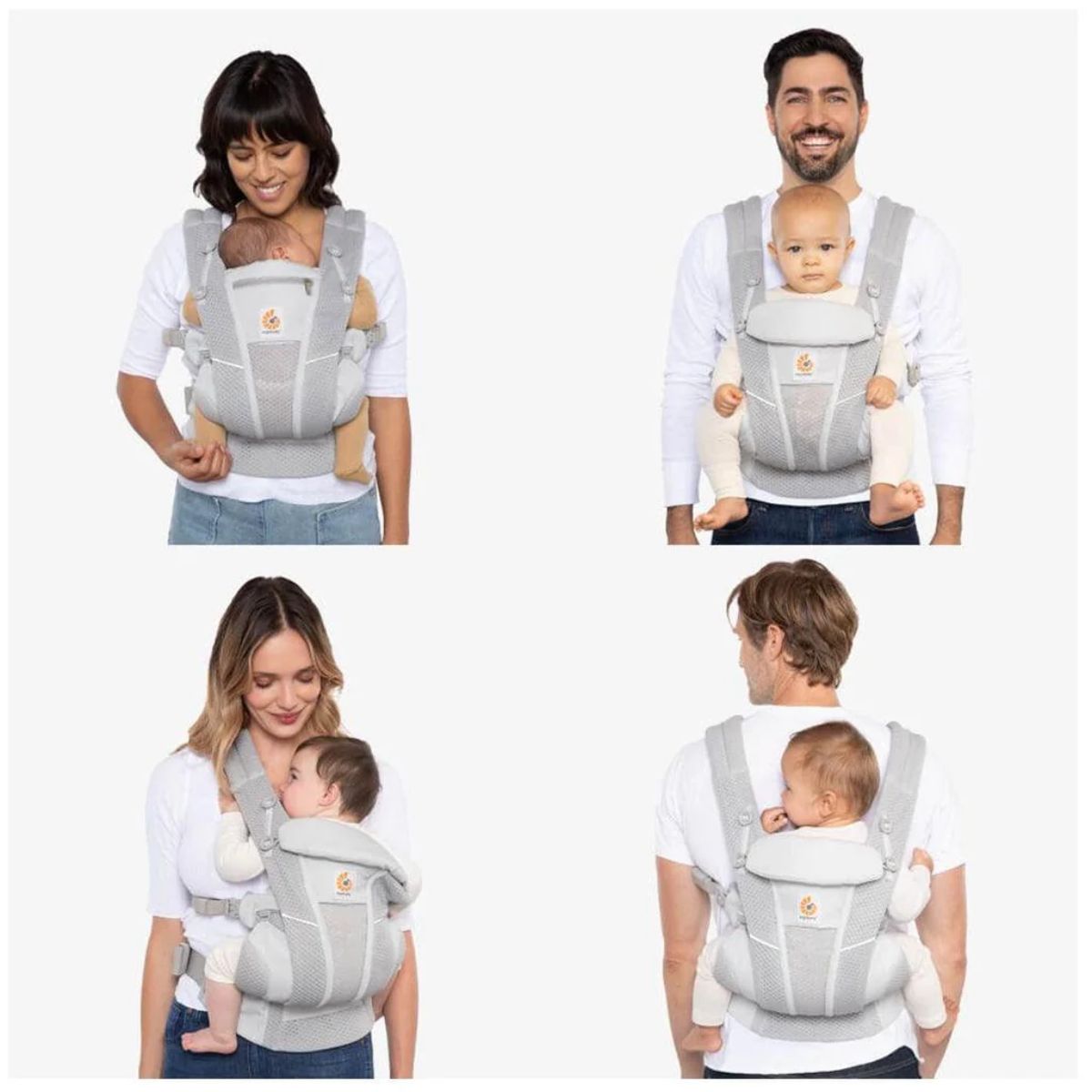 Ergobaby 4 Position Omni Breeze Infant Kangaroo - Pearl Gray