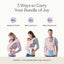Ergobaby Embrace Newborn Baby Carrier 0-12M - Blush Pink on Luna Baby Store Miami