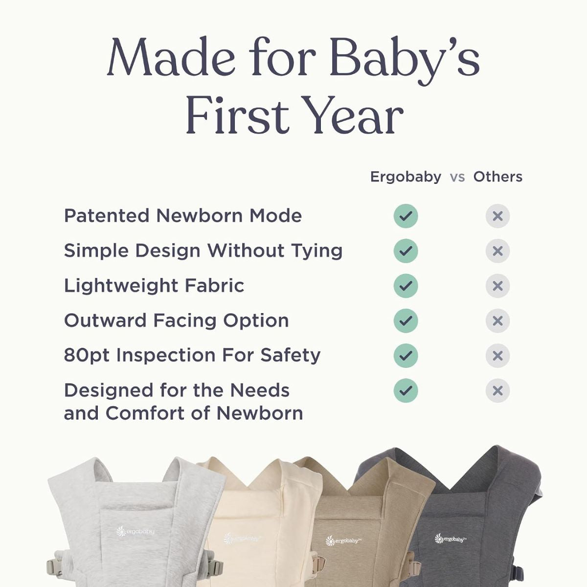 Ergobaby Embrace Newborn Baby Carrier 0-12M - Blush Pink on Luna Baby Store Miami