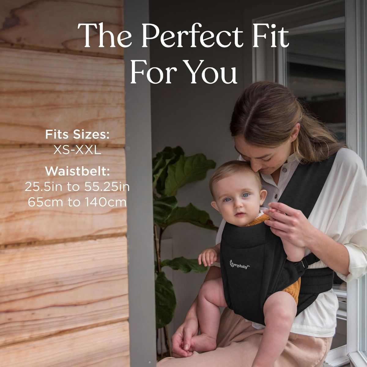 Ergobaby Embrace Newborn Baby Carrier 0-12M - Pure Black on Luna Baby Store Miami