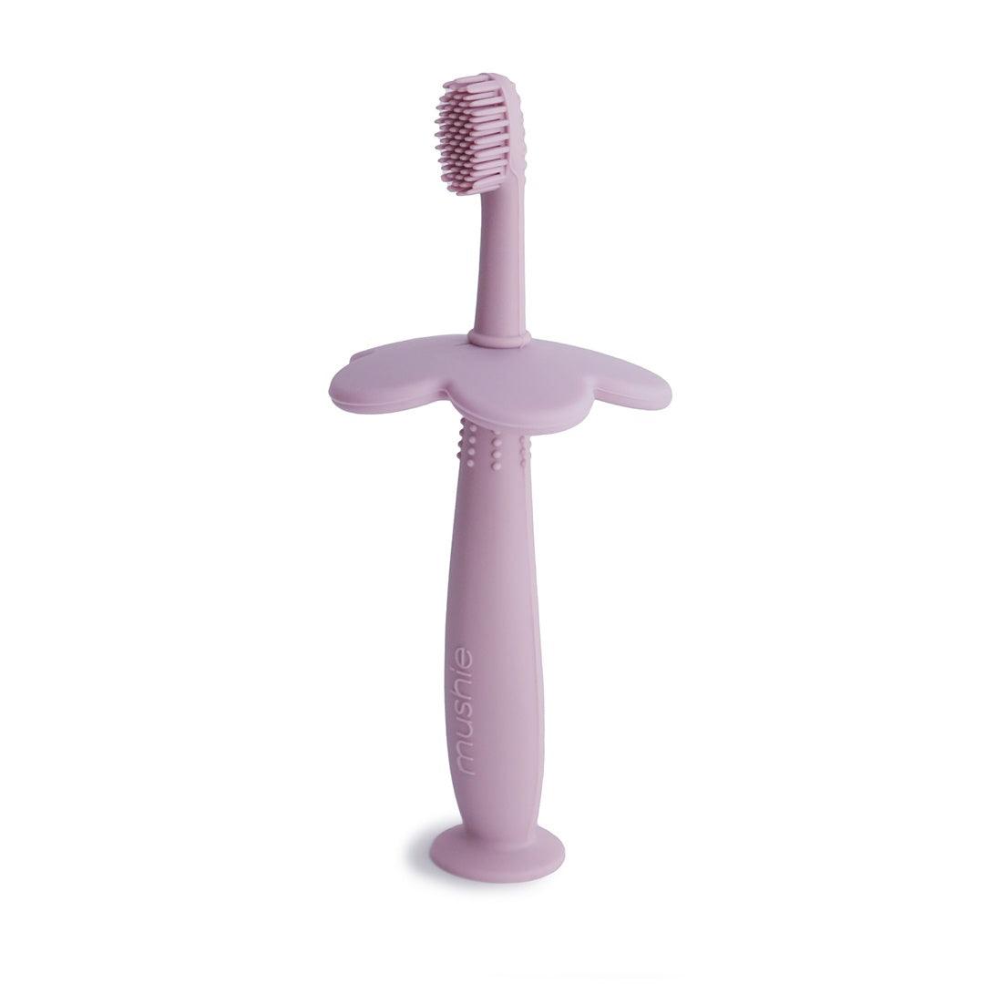 Escova De Dentes Infantil Com Ventosa Mushie Soft Lilac - Mushie Babytunes