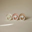 Mushie FRIGG Daisy Night Glow Natural Rubber Pacifier 2-Pack - Blush/Cream 6-18M on Luna Baby Store Miami