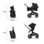 Bugaboo Fox 5 Bassinet & Seat Stroller - Black Chassis - Astro Purple/Black - Luna Baby Store Miami