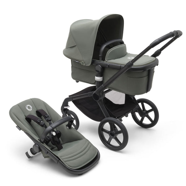 Bugaboo Fox 5 Bassinet & Seat Stroller - Black Chassis-Forest Green