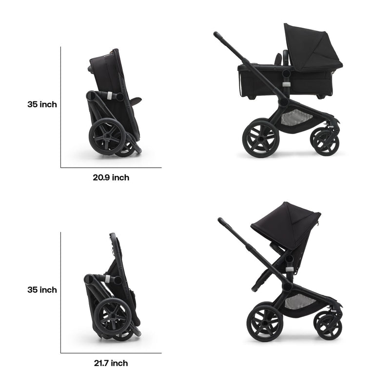 Bugaboo Fox 5 Bassinet & Seat Stroller - Graphite Chassis - Astro Purple/Black - Luna Baby Store Miami