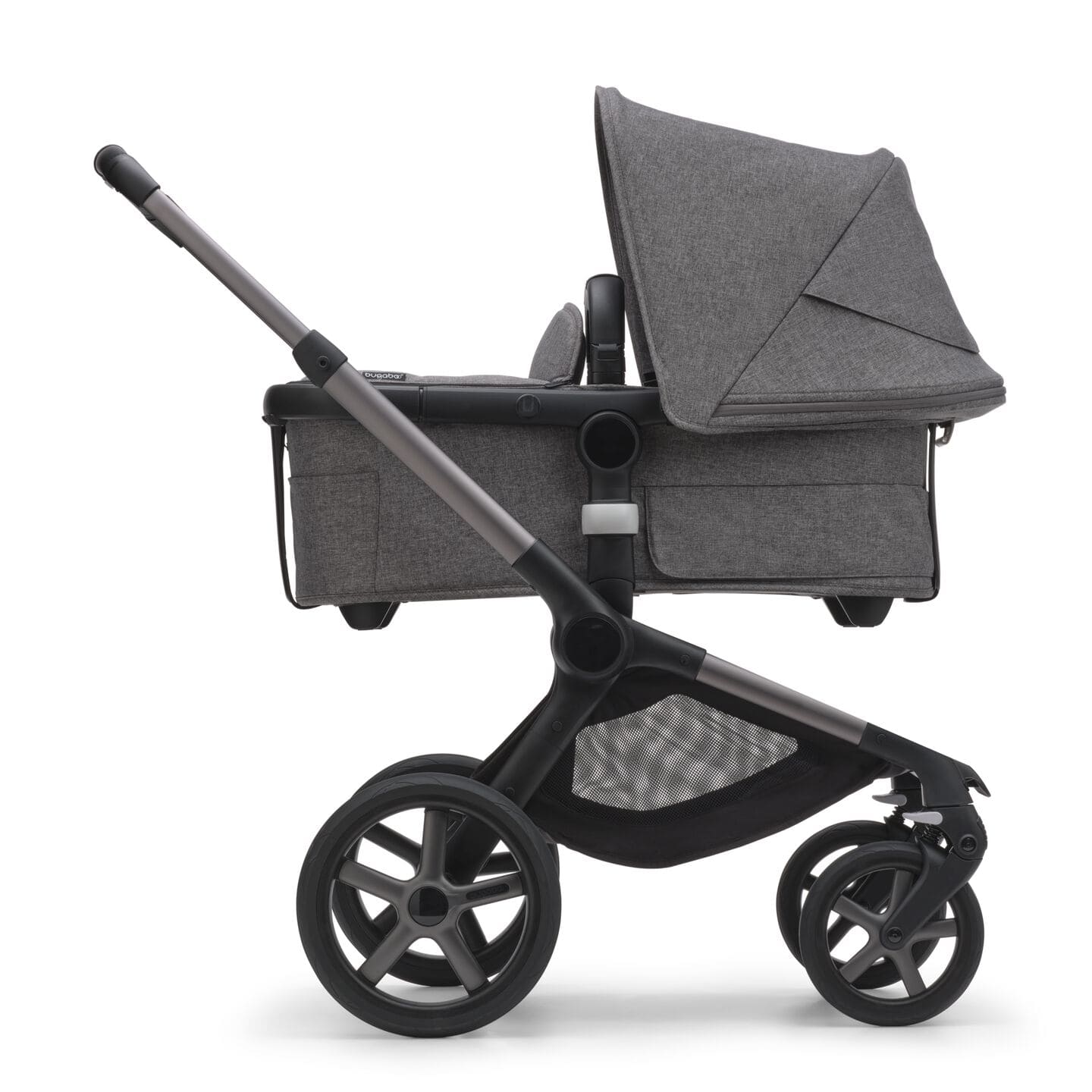 Bugaboo Fox 5 Bassinet & Seat Stroller - Graphite Chassis-Grey Mélange - Luna Baby Store Miami